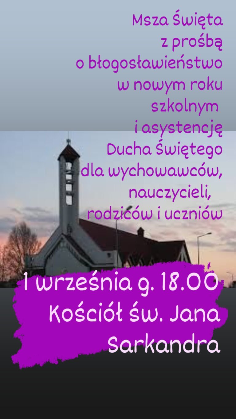 Msza Św. z okazji rozpoczęcia nowego roku szkolnego