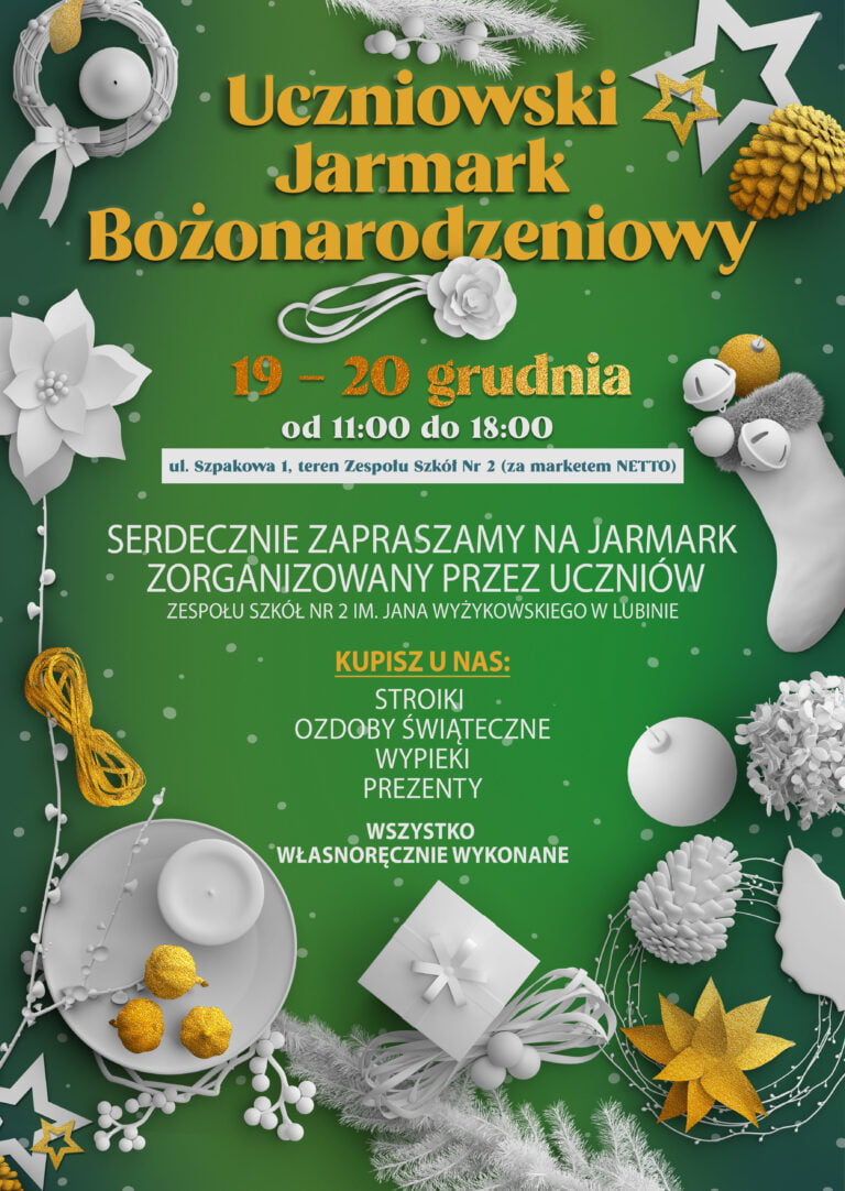 SERDECZNIE ZAPRASZAMY PAŃSTWA NA TEGOROCZNY JARMARK BOŻONARODZENIOWY