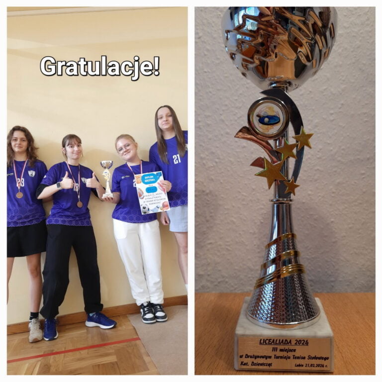 SUKCES W FINALE POWIATOWEGO TURNIEJU TENISA STOŁOWEGO DZIEWCZĄT