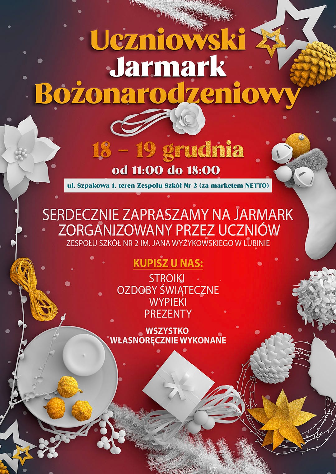 Uczniowski Jarmark Bożonarodzeniowy