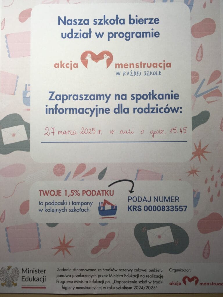 „AKCJA MENSTRUACJA w każdej szkole”.