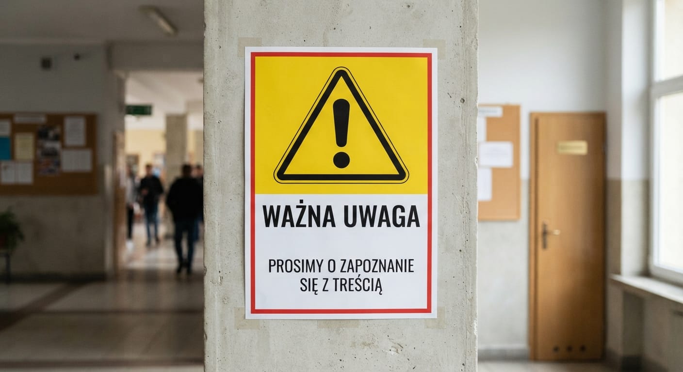Ważna uwaga prosimy o zapoznanie się z treścią.